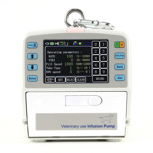 Portable smart veterinary real-time rechargeable infusion pump