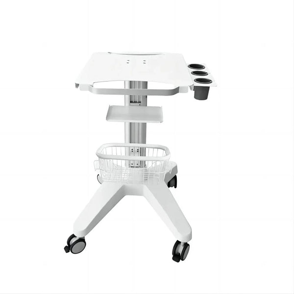 ECG Patient Monitor Ultrasound Use Aluminium Alloy Mobile Stand Trolley Cart With Printer Table