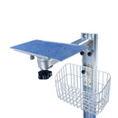 Aluminum Alloy Swivel Wall Mount Bracket, Equipment Monitor Stand with Storage Basket