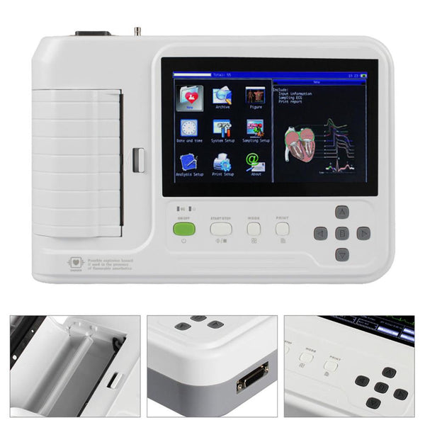 Wireless Digital 6 Channel Portable ECG Machine