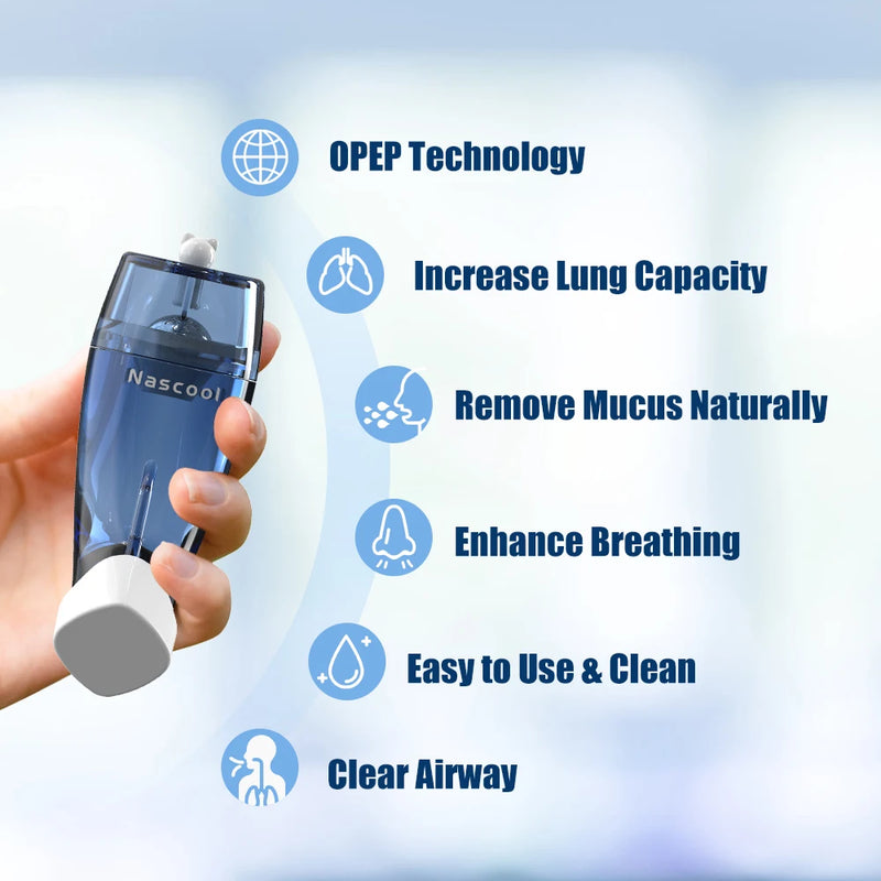 Mucus Removal Device Lung Expander Breathing Exercise Respiratory Muscle Trainer Phlegm Relief Clear OPEP Therapy