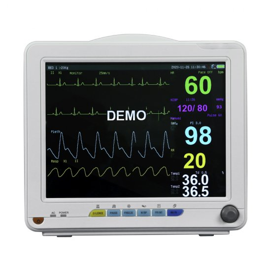 Multi-Parameter Veterinary Patient Monitor NIBP SPO2 ECG TEMP RESP PR Vital Signs ICU CCU Patient Monitor