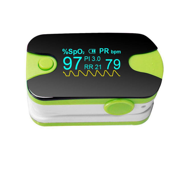 New Color OLED Fingertip Pulse Oximeter With Audio Alarm & Pulse Sound - SPO2 PR PI Respiration Rate Monitor