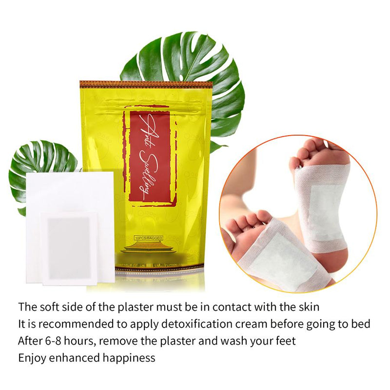 Experience Ultimate Mind-Body Detox with Ginger Foot Patch - 10PCS Pain Pads for Stress Relief, Deep Cleansing, Sleep & Slimming